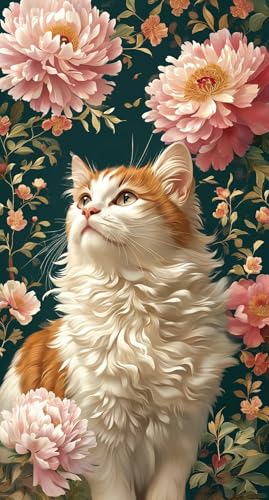 JUYIYUANFUZH Stickset Erwachsene Kreuzstich Stickpackungen Bilder 11CT Katze Und Pfingstrose 1 Kreuzstich Set FüR AnfäNger Basteln Erwachsene40×50Cm JUYIYUANFUZH Stickset Erwachsene Kreuzstich Stickpackungen Bilder 11CT Katze Und Pfingstrose 1 Kreuzstich Set FüR AnfäNger Basteln Erwachsene40×50Cm von JUYIYUANFUZH