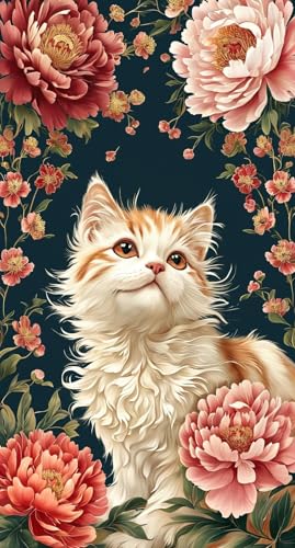 JUYIYUANFUZH Stickset Erwachsene Kreuzstich Stickpackungen Bilder 11CT Katze Und Pfingstrose 2 Kreuzstich Set FüR AnfäNger Basteln Erwachsene40×50Cm JUYIYUANFUZH Stickset Erwachsene Kreuzstich Stickpackungen Bilder 11CT Katze Und Pfingstrose 2 Kreuzstich Set FüR AnfäNger Basteln Erwachsene40×50Cm von JUYIYUANFUZH