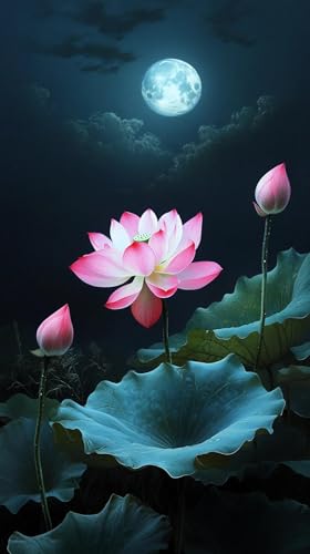 JUYIYUANFUZH Stickset Erwachsene Kreuzstich Stickpackungen Bilder 11CT Lotus Unter Dem Mond A Kreuzstich Set FüR AnfäNger Basteln Erwachsene40×50Cm JUYIYUANFUZH Stickset Erwachsene Kreuzstich Stickpackungen Bilder 11CT Lotus Unter Dem Mond A Kreuzstich Set FüR AnfäNger Basteln Erwachsene40×50Cm von JUYIYUANFUZH