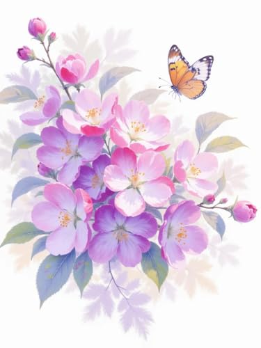 JUYIYUANFUZH Stickset Erwachsene Kreuzstich Stickpackungen Bilder 11CT Romantische Blumen 23 Kreuzstich Set FüR AnfäNger Basteln Erwachsene40×50Cm von JUYIYUANFUZH