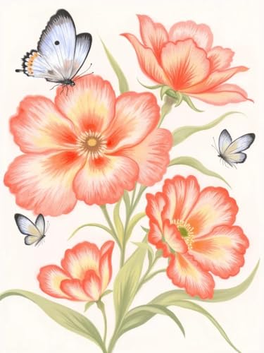 JUYIYUANFUZH Stickset Erwachsene Kreuzstich Stickpackungen Bilder 11CT Romantische Blumen 37 Kreuzstich Set FüR AnfäNger Basteln Erwachsene40×50Cm von JUYIYUANFUZH