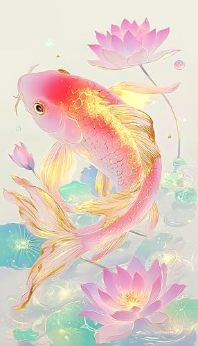 JUYIYUANFUZH Stickset Erwachsene Kreuzstich Stickpackungen Bilder 11CT Rosa Fische Springen Im Lotusteich B Kreuzstich Set FüR AnfäNger Basteln Erwachsene40×50Cm JUYIYUANFUZH Stickset Erwachsene Kreuzstich Stickpackungen Bilder 11CT Rosa Fische Springen Im Lotusteich B Kreuzstich Set FüR AnfäNger Basteln Erwachsene40×50Cm von JUYIYUANFUZH