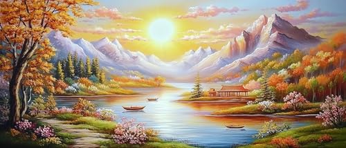 JUYIYUANFUZH Stickset Erwachsene Kreuzstich Stickpackungen Bilder 11CT Sonnenuntergangs-Berglandschaft D Kreuzstich Set FüR AnfäNger Basteln Erwachsene40×50Cm JUYIYUANFUZH Stickset Erwachsene Kreuzstich Stickpackungen Bilder 11CT Sonnenuntergangs-Berglandschaft D Kreuzstich Set FüR AnfäNger Basteln Erwachsene40×50Cm von JUYIYUANFUZH
