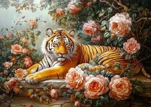 JUYIYUANFUZH Stickset Erwachsene Kreuzstich Stickpackungen Bilder 11CT Tigerrose C Kreuzstich Set FüR AnfäNger Basteln Erwachsene40×50Cm JUYIYUANFUZH Stickset Erwachsene Kreuzstich Stickpackungen Bilder 11CT Tigerrose C Kreuzstich Set FüR AnfäNger Basteln Erwachsene40×50Cm von JUYIYUANFUZH