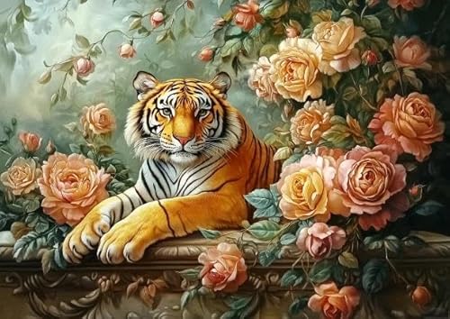 JUYIYUANFUZH Stickset Erwachsene Kreuzstich Stickpackungen Bilder 11CT Tigerrose D Kreuzstich Set FüR AnfäNger Basteln Erwachsene40×50Cm JUYIYUANFUZH Stickset Erwachsene Kreuzstich Stickpackungen Bilder 11CT Tigerrose D Kreuzstich Set FüR AnfäNger Basteln Erwachsene40×50Cm von JUYIYUANFUZH