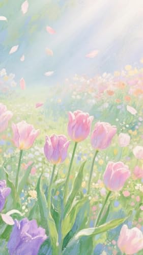 JUYIYUANFUZH Stickset Erwachsene Kreuzstich Stickpackungen Bilder 11CT Tulpen In Der Sonne A Kreuzstich Set FüR AnfäNger Basteln Erwachsene40×50Cm von JUYIYUANFUZH