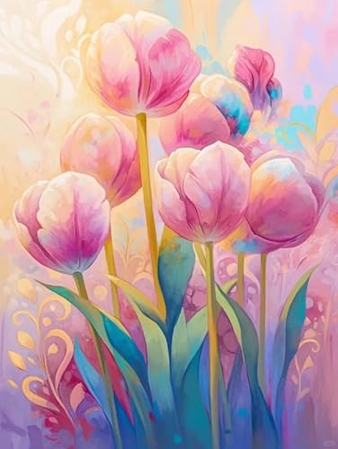 JUYIYUANFUZH Stickset Erwachsene Kreuzstich Stickpackungen Bilder 11CT WunderschöNe BlüHende Tulpen 6 Kreuzstich Set FüR AnfäNger Basteln Erwachsene40×50Cm JUYIYUANFUZH Stickset Erwachsene Kreuzstich Stickpackungen Bilder 11CT WunderschöNe BlüHende Tulpen 6 Kreuzstich Set FüR AnfäNger Basteln Erwachsene40×50Cm von JUYIYUANFUZH