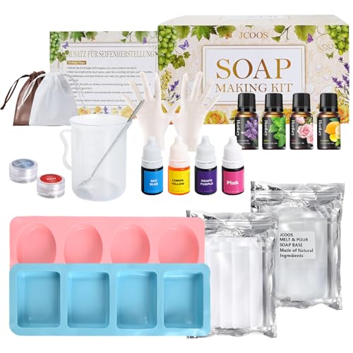 JUYRLE Seife Selber Machen, Kreative Bastelset Erwachsene DIY Set Seifenherstellung mit Seifenbasis und Seifenform, Badebomben Seifen Selber Machen Set als Geschenk JUYRLE Seife Selber Machen, Kreative Bastelset Erwachsene DIY Set Seifenherstellung mit Seifenbasis und Seifenform, Badebomben Seifen Selber Machen Set als Geschenk von JUYRLE