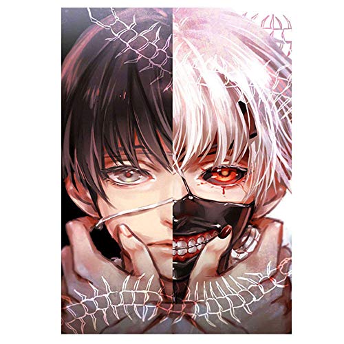 JUZSCQ DIY 5D Diamond Painting Kit Volldiamant Japan Cartoon Anime Tokyo Ghoul Sticker Diamond Wohnzimmer Dekorative Malerei Zuhause Kreuzstich Rahmenlos 40X50Cm JUZSCQ DIY 5D Diamond Painting Kit Volldiamant Japan Cartoon Anime Tokyo Ghoul Sticker Diamond Wohnzimmer Dekorative Malerei Zuhause Kreuzstich Rahmenlos 40X50Cm von JUZSCQ