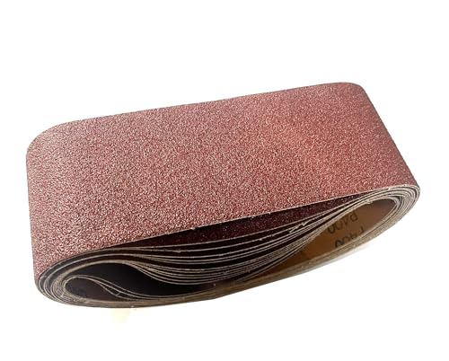 JVJ Schleifbänder 75 x 533mm Schleifband Set je 3 x Korn 80 120 150 240 320 für Bandschleifer Schleifmaschine Zum Schleifen Feilen Schärfen und Entrosten von JVJ