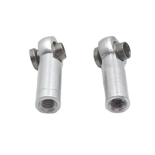 RC Car Spurstange Metall-Upgrade, Positives Gewinde, Umgekehrtes Gewinde, 2 Stück, Länge 18 Mm, Loch 3 Mm, Dicke 7 Mm, Spurstangen-Kugelschnalle Für RC-Autoteile(Silver) von JVRWSC