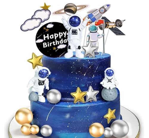 28 Stück Astronautenkuchen Dekoration, Figur Astronauten Tortendeko, Party Supplies With Astronaut Figurines Planet Rocket Sterne und Perle Kugeln DIY Kuchen Toppers für Raum Thema 28 Stück Astronautenkuchen Dekoration, Figur Astronauten Tortendeko, Party Supplies With Astronaut Figurines Planet Rocket Sterne und Perle Kugeln DIY Kuchen Toppers für Raum Thema von JWKLYZH