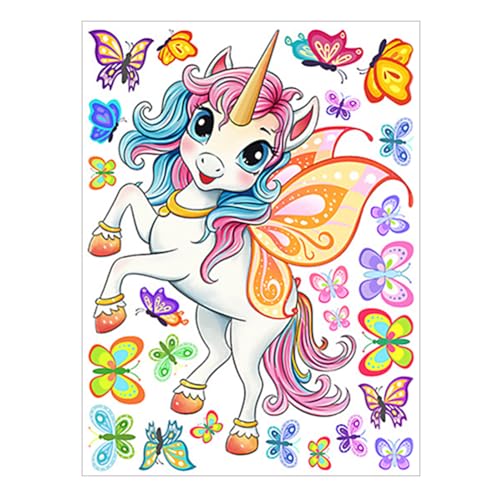 Wandsticker Leuchtend Einhorn, Schmetterlinge Leuchtsticker Wandsticker, Kinderzimmer Leuchtend Schmetterling Wandaufkleber, Einhorn Wandtattoo, Mädchenzimmer Leuchtsticker für Deko Wandsticker Leuchtend Einhorn, Schmetterlinge Leuchtsticker Wandsticker, Kinderzimmer Leuchtend Schmetterling Wandaufkleber, Einhorn Wandtattoo, Mädchenzimmer Leuchtsticker für Deko von JWKLYZH