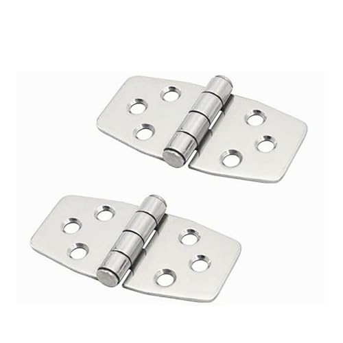 JWLYGMD Motocicleta-Teile 2Pcs Edelstahl Schrank Tür Scharniere Marine Boot Scharniere 76x40mm JWLYGMD Motocicleta-Teile 2Pcs Edelstahl Schrank Tür Scharniere Marine Boot Scharniere 76x40mm von JWLYGMD