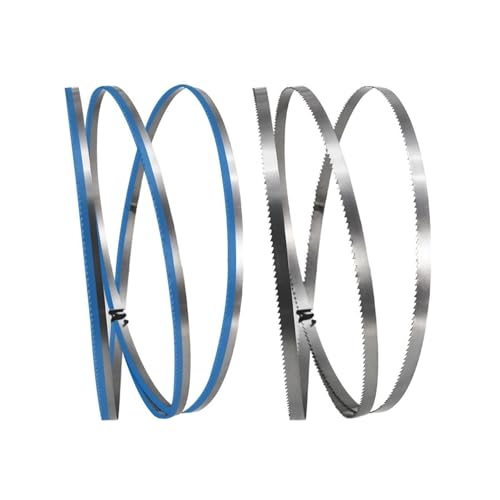 2 Stück 58-1/2 Zoll x 1/4 Zoll x 10 TPI tragbare Bandsäge, kompakte Bandsägeblätter mit hoher Härte, Bandsägeblätter 58 1/2 Holz 2 Stück 58-1/2 Zoll x 1/4 Zoll x 10 TPI tragbare Bandsäge, kompakte Bandsägeblätter mit hoher Härte, Bandsägeblätter 58 1/2 Holz von JWOO
