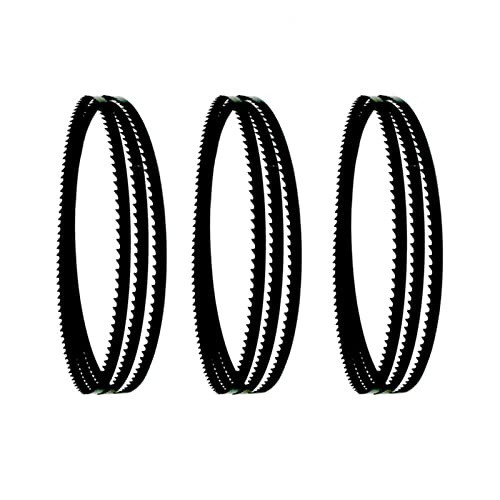 3-teiliges Bandsägeblatt, 59 1/2 Zoll x 1/4 Zoll breit, Carbon-Bandsägeblatt TPI, tragbares Bandsägeblatt for Holzschneiden von JWOO