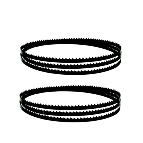 Bandsägeblätter 56-1/8 Zoll x 1/4 Zoll x 6 TPI Metallbandsägeblatt, kompatibel mit tragbarem Bandsägeblatt BA200A, 2 Stück Bandsägeblätter 56-1/8 Zoll x 1/4 Zoll x 6 TPI Metallbandsägeblatt, kompatibel mit tragbarem Bandsägeblatt BA200A, 2 Stück von JWOO
