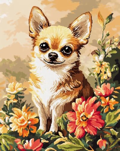 JWPSHIJIE 5D DIY Diamant Malerei Kits Vollbohrer,-Tiere, Hunde und Blumen 40 * 50cm JWPSHIJIE 5D DIY Diamant Malerei Kits Vollbohrer,-Tiere, Hunde und Blumen 40 * 50cm von JWPSHIJIE