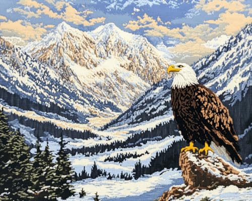 JWPSHIJIE 5D DIY Diamant Painting Kits,-Adler auf dem Schneeberg 40 * 50cm JWPSHIJIE 5D DIY Diamant Painting Kits,-Adler auf dem Schneeberg 40 * 50cm von JWPSHIJIE