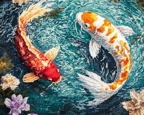 JWPSHIJIE 5D Diamant Kunst Handwerk Bild Kit,-Fische im Teich 40 * 50cm JWPSHIJIE 5D Diamant Kunst Handwerk Bild Kit,-Fische im Teich 40 * 50cm von JWPSHIJIE