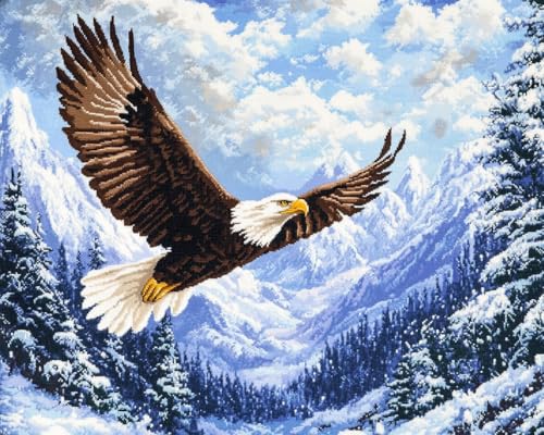JWPSHIJIE 5D-Diamant-Kunst-Malerei-Set zum Selbermachen,-Adler auf dem Schneeberg 40 * 50cm JWPSHIJIE 5D-Diamant-Kunst-Malerei-Set zum Selbermachen,-Adler auf dem Schneeberg 40 * 50cm von JWPSHIJIE