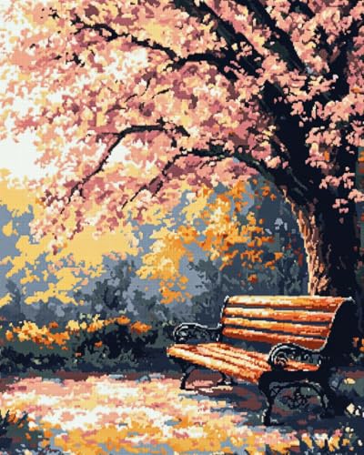 JWPSHIJIE Diamant Malerei Kits,-Bank unter dem Baum 40 * 50cm JWPSHIJIE Diamant Malerei Kits,-Bank unter dem Baum 40 * 50cm von JWPSHIJIE