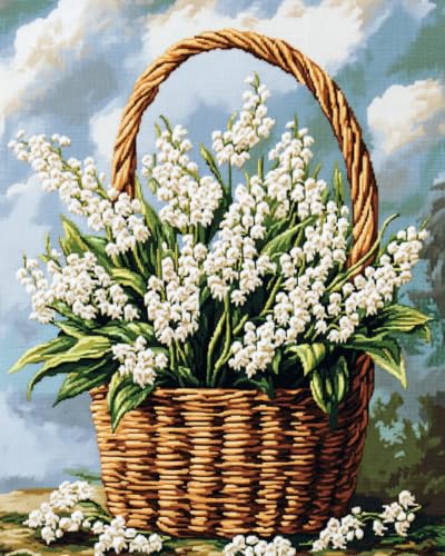 JWPSHIJIE Diamant Malerei Kits,-Weiße Blumen im Korb 40 * 50cm JWPSHIJIE Diamant Malerei Kits,-Weiße Blumen im Korb 40 * 50cm von JWPSHIJIE