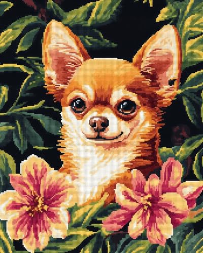 JWPSHIJIE Diamant Painting Bilder,-Tiere, Hunde und Blumen 40 * 50cm JWPSHIJIE Diamant Painting Bilder,-Tiere, Hunde und Blumen 40 * 50cm von JWPSHIJIE