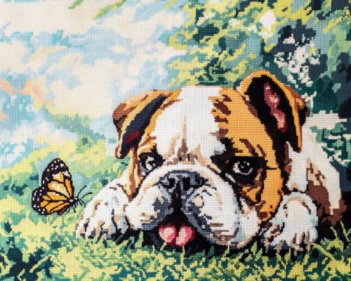 JWPSHIJIE Diamant Painting Bilder,-Tierhund und Schmetterling 40 * 50cm JWPSHIJIE Diamant Painting Bilder,-Tierhund und Schmetterling 40 * 50cm von JWPSHIJIE