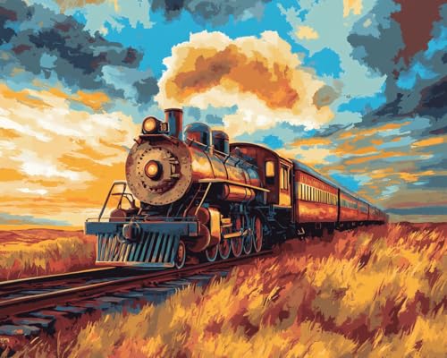 JWPSHIJIE Diamond Painting Bilder,-Fahrender Zug 40 * 50cm JWPSHIJIE Diamond Painting Bilder,-Fahrender Zug 40 * 50cm von JWPSHIJIE