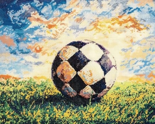 JWPSHIJIE Diamond Painting Bilder,-Fußball auf dem Rasen 40 * 50cm von JWPSHIJIE