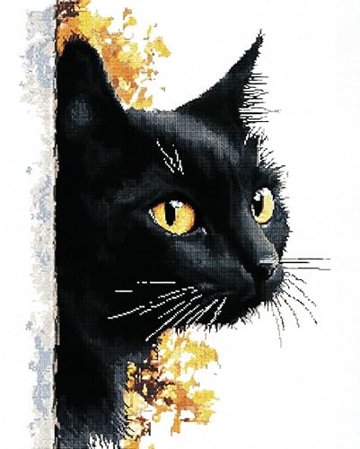 JWPSHIJIE Diamond Painting Bilder,-Tierische schwarze Katze 40 * 50cm JWPSHIJIE Diamond Painting Bilder,-Tierische schwarze Katze 40 * 50cm von JWPSHIJIE
