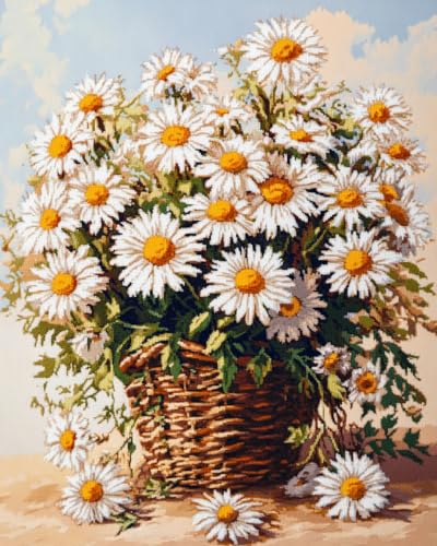 JWPSHIJIE Diamond Painting Erwachsene,-Weiße Gänseblümchen im Korb 40 * 50cm JWPSHIJIE Diamond Painting Erwachsene,-Weiße Gänseblümchen im Korb 40 * 50cm von JWPSHIJIE