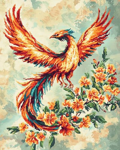 JWPSHIJIE Diamond Painting Full Set,-Fantasie-Phönix und Blumen 40 * 50cm JWPSHIJIE Diamond Painting Full Set,-Fantasie-Phönix und Blumen 40 * 50cm von JWPSHIJIE