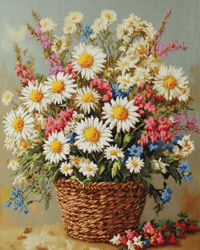 JWPSHIJIE Diamond Painting Full Set,-Weiße Gänseblümchen im Korb 40 * 50cm JWPSHIJIE Diamond Painting Full Set,-Weiße Gänseblümchen im Korb 40 * 50cm von JWPSHIJIE