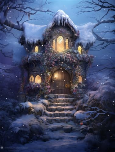 JWPSHIJIE Diamond Painting Kinder, Schneehütte im Wald,A Malen Nach Zahlen Diamant Painting Kinder Mädchen Erwachsene, Bilder Arts Craft für Home Decor JWPSHIJIE Diamond Painting Kinder, Schneehütte im Wald,A Malen Nach Zahlen Diamant Painting Kinder Mädchen Erwachsene, Bilder Arts Craft für Home Decor von JWPSHIJIE