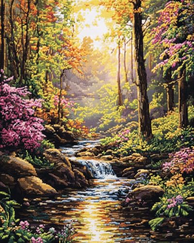 JWPSHIJIE Diamond Painting Set 5d Diamant Painting Bilder,-Bäume Bach Landschaft 40 * 50cm JWPSHIJIE Diamond Painting Set 5d Diamant Painting Bilder,-Bäume Bach Landschaft 40 * 50cm von JWPSHIJIE