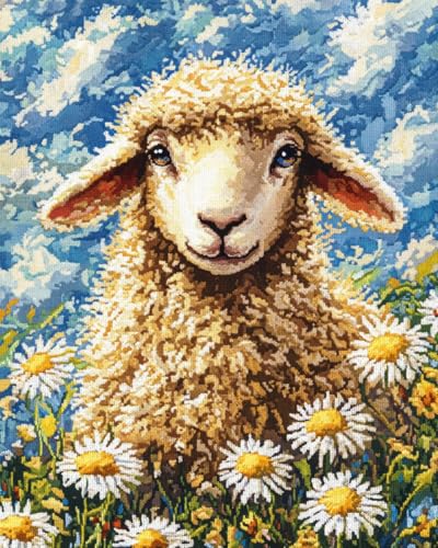JWPSHIJIE Pre-Printed Cross Stitch Embroidery Kits 11CT Stickerei Kreuzstich Stickbilder 40x50cm - Lila Tulpenblüten JWPSHIJIE Pre-Printed Cross Stitch Embroidery Kits 11CT Stickerei Kreuzstich Stickbilder 40x50cm - Lila Tulpenblüten von JWPSHIJIE