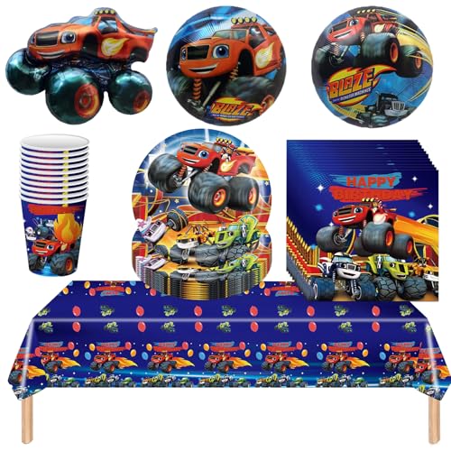 44Pcs Monster Truck Kindergeburtstag Party Geschirr, Monster Truck Kinder Party Tischdeko Geschirr mit Monster Truck deko Folienballon, Monster Truck Party Supplies set, für Kinder Auto Partyzubehör 44Pcs Monster Truck Kindergeburtstag Party Geschirr, Monster Truck Kinder Party Tischdeko Geschirr mit Monster Truck deko Folienballon, Monster Truck Party Supplies set, für Kinder Auto Partyzubehör von JWTRSVTY