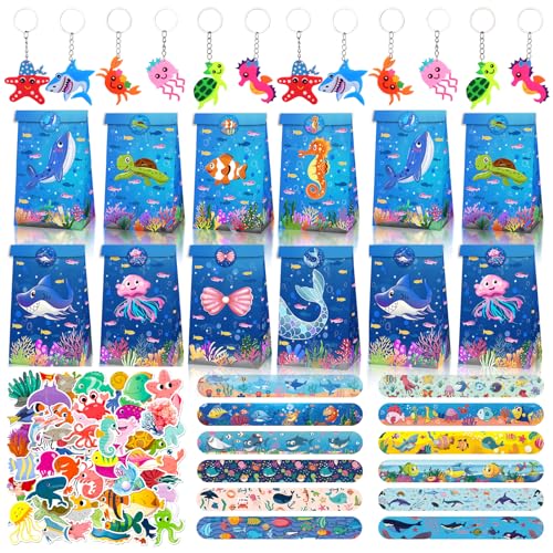 86Pcs Meerestiere Party Geschenk, Kinder Geschenktüte Schlüsselanhänger Party Klatschen Armbandr Aufklebers, Party Mitgebsel Kindergeburtstag Meerestiere, für Mädchen Jungen Geburtstags Gastgeschenke 86Pcs Meerestiere Party Geschenk, Kinder Geschenktüte Schlüsselanhänger Party Klatschen Armbandr Aufklebers, Party Mitgebsel Kindergeburtstag Meerestiere, für Mädchen Jungen Geburtstags Gastgeschenke von JWTRSVTY