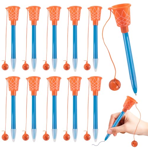 JWTRSVTY 12 PCS Basketball Kugelschreiber mit Reifen, 14 Cm Kinder Basketball Schwarzer Tintenstift, Neuheit Basketball Stift, Kreativer Basketballstift, für Sport Thema Partygeschenke, 0,7 mm-Mine JWTRSVTY 12 PCS Basketball Kugelschreiber mit Reifen, 14 Cm Kinder Basketball Schwarzer Tintenstift, Neuheit Basketball Stift, Kreativer Basketballstift, für Sport Thema Partygeschenke, 0,7 mm-Mine von JWTRSVTY