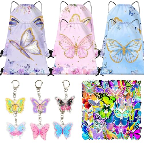 JWTRSVTY 62PCS Schmetterling Party Mitgebsel Mädchen, Schmetterling Kinder Party Geschenk,Schmetterling Thema Partygeschenk,mit 6 Schmetterling Party Kordelzug Taschen 6 Schlüsselanhänger 50 Aufkleber JWTRSVTY 62PCS Schmetterling Party Mitgebsel Mädchen, Schmetterling Kinder Party Geschenk,Schmetterling Thema Partygeschenk,mit 6 Schmetterling Party Kordelzug Taschen 6 Schlüsselanhänger 50 Aufkleber von JWTRSVTY