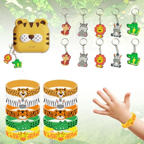 Tierische Kindergeburtstag Party Geschenke, 10Pcs Tierische Mini Schlüsselanhänger, 10Pcs Tier Silikonarmband, Gummi Armbänder, Tier Cartoon Thema Schlüsselanhänger, für Geburtstage Jungen Mädchen Tierische Kindergeburtstag Party Geschenke, 10Pcs Tierische Mini Schlüsselanhänger, 10Pcs Tier Silikonarmband, Gummi Armbänder, Tier Cartoon Thema Schlüsselanhänger, für Geburtstage Jungen Mädchen von JWTRSVTY