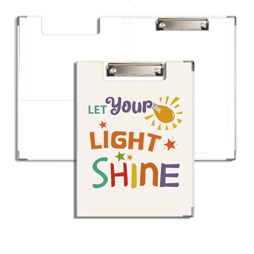 JWVK Christliches Kinder-Klemmbrett-Padfolio mit Aufbewahrungstasche, lassen Sie Ihr Licht glänzen, Padfolio mit Metall-Klemmbrettern für Klassenzimmer, 31,8 x 22,9 cm JWVK Christliches Kinder-Klemmbrett-Padfolio mit Aufbewahrungstasche, lassen Sie Ihr Licht glänzen, Padfolio mit Metall-Klemmbrettern für Klassenzimmer, 31,8 x 22,9 cm von JWVK