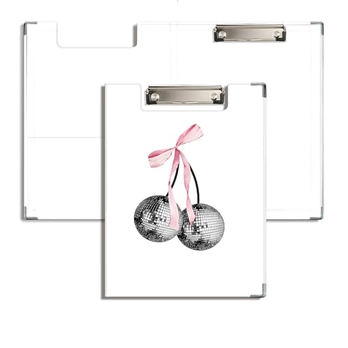 JWVK Pinkes, adrettes Klemmbrett-Padfolio mit Aufbewahrungstasche, Glückliches Mädchen der Welt, Padfolio mit Metall-Klemmbrettern für Krankenschwester, Büro, Klassenzimmer, 31,8 x 22,9 cm von JWVK