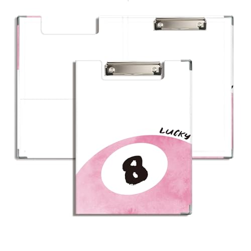 JWVK Trendiges pinkes Kokett-Klemmbrett mit Aufbewahrungstasche, rosa Disco 8 Bälle Glückspadfolio mit Metall-Klemmbrettern für Krankenschwester, Büro, Klassenzimmer, 31,8 x 22,9 cm JWVK Trendiges pinkes Kokett-Klemmbrett mit Aufbewahrungstasche, rosa Disco 8 Bälle Glückspadfolio mit Metall-Klemmbrettern für Krankenschwester, Büro, Klassenzimmer, 31,8 x 22,9 cm von JWVK