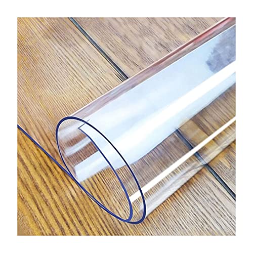 JXFS Glasklar Folie PVC Tischfolie,Kristall Transparente Folie Esstisch Abdeckung,Wasserdicht HitzebestäNdige,Benutzerdefinierte UnterstüTzung,Geeignet FüR KüChe Garten(Color:1mm,Size: 35x85cm) von JXFS