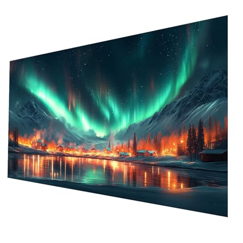 5D Diamond Painting Erwachsene, Diamant Malen Nach Zahlen Aurora mit Diamond Painting Zubehör Set Kleine Stadt, Vollbohrer leinwand Malen 90x180CM, Diamant Cross Stitch Bastelset Erwachsene JXL-5489 5D Diamond Painting Erwachsene, Diamant Malen Nach Zahlen Aurora mit Diamond Painting Zubehör Set Kleine Stadt, Vollbohrer leinwand Malen 90x180CM, Diamant Cross Stitch Bastelset Erwachsene JXL-5489 von JXLEULIN