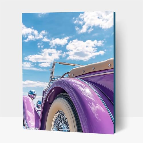 5D Diamond Painting Erwachsene, Diamant Malen Nach Zahlen Auto mit Diamond Painting Zubehör Set Wolke, Vollbohrer leinwand Malen, Diamant Cross Stitch Bastelset Erwachsene 60 x 80cm JXL1-22206 von JXLEULIN