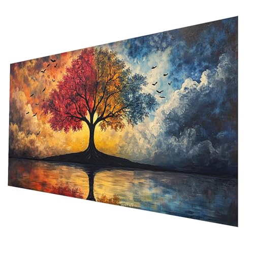 5D Diamond Painting Erwachsene, Diamant Malen Nach Zahlen Baum mit Diamond Painting Zubehör Set Landschaft, Vollbohrer leinwand Malen 40 x 80 cm, Diamant Cross Stitch Bastelset Erwachsene JXL-2104 5D Diamond Painting Erwachsene, Diamant Malen Nach Zahlen Baum mit Diamond Painting Zubehör Set Landschaft, Vollbohrer leinwand Malen 40 x 80 cm, Diamant Cross Stitch Bastelset Erwachsene JXL-2104 von JXLEULIN